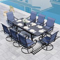 Sophia & William 9-Piece Patio Dining Set – 8 Swivel Chairs by SophiaWilliam