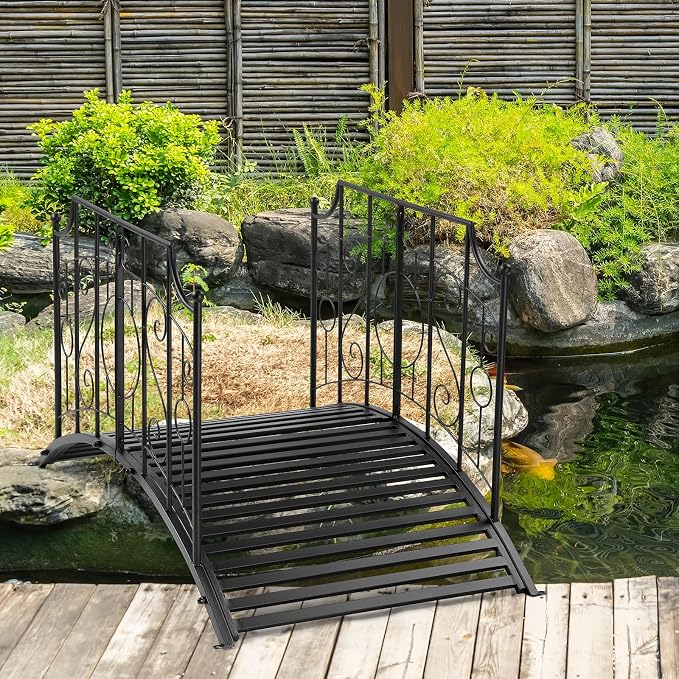 Outvita Metal Garden Bridge for Outdoor, Elegant Decorative Bridge - Image 6