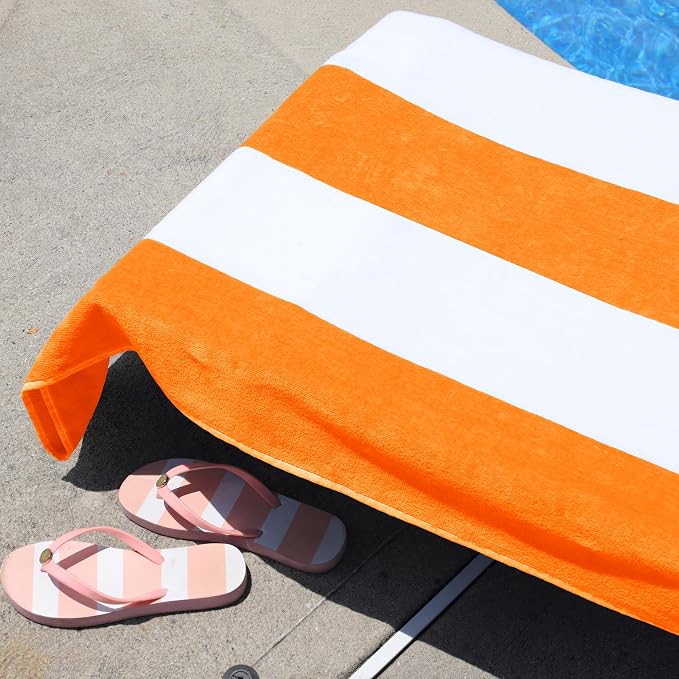 Superior Cabana Cotton Lounge Chair Cover, Outdoor Towel/Chaise Furniture Covers - Image 9