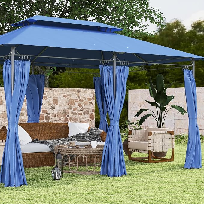 Outsunny 10' x 13' Patio Gazebo, Double Roof Outdoor Gazebo Canopy Shelter - Image 8