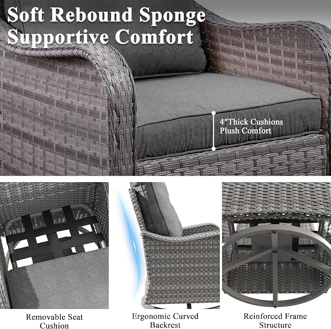 2-Seat Modern Patio Furniture Set - Image 6