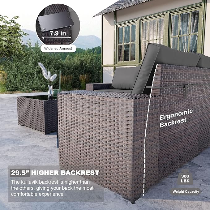 Kullavik 13PCS Outdoor Patio Furniture Set - Image 2
