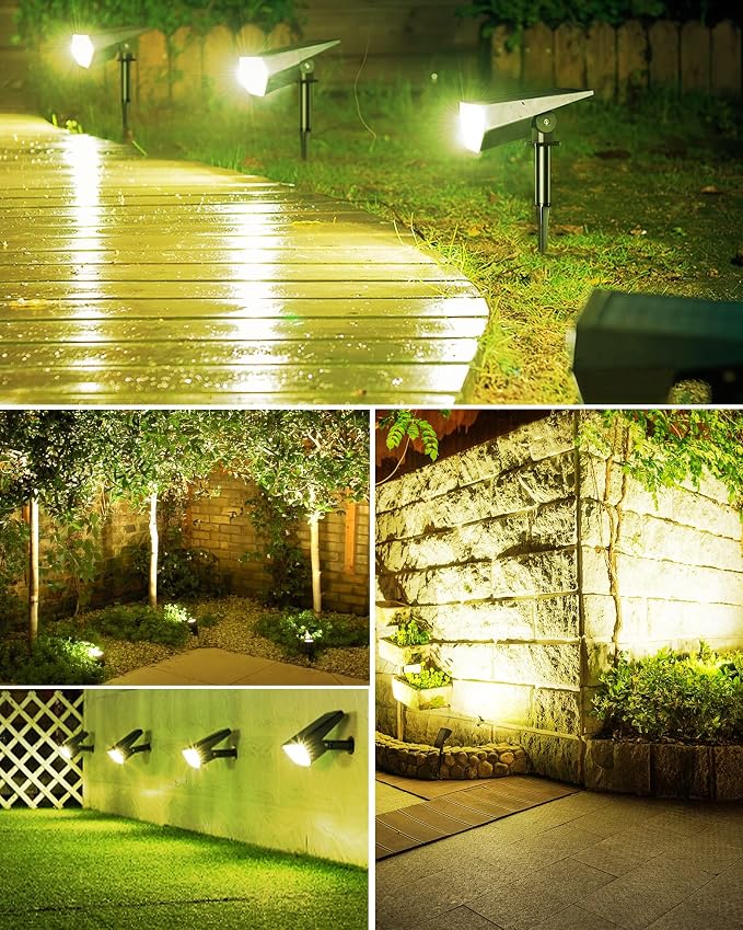 Biling Solar Spot Lights Outdoor, Bright 700 Lumen Solar Outdoor Lights IP67 - Image 6