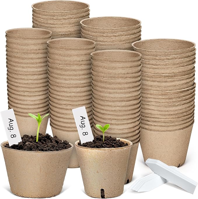 homenote Peat Pots, 3.15/4 Inch 120 Pcs Seed Starting Pots by HOMENOTE