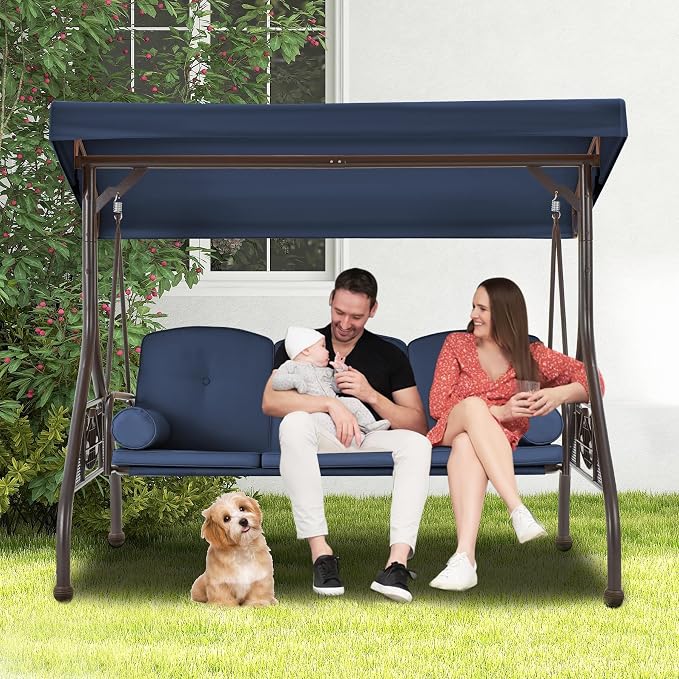 GYUTEI 3-Seat Outdoor Patio Swing - Image 8