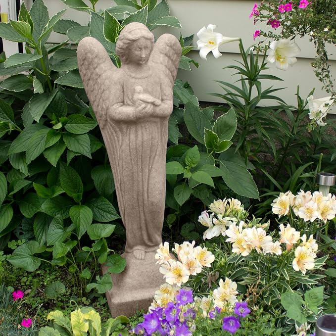 Emsco Group 2260-1AZ Morning Angel Statue – Natural Sandstone Appearance – Made - Image 3