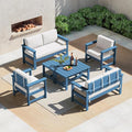 SERWALL 6 Pieces HDPE Outdoor Sofa Set by SERWALL