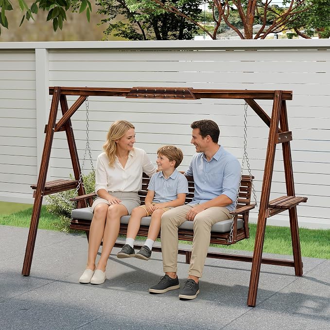 Outsunny 3 Seat Porch Swing - Image 8
