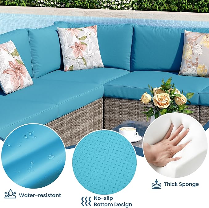 Wisteria Lane 8 Pieces Outdoor Patio Furniture Set - Image 3