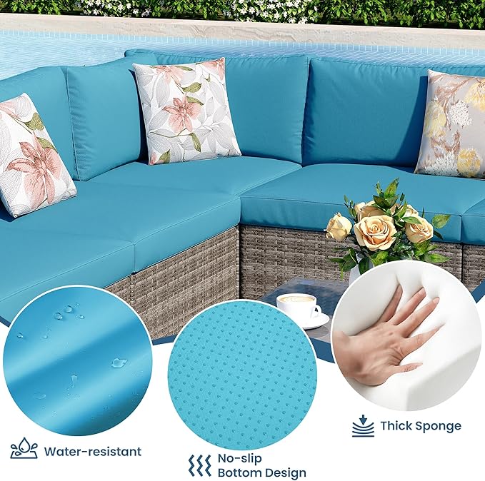 8 Pieces Outdoor Patio Furniture Set - Image 2
