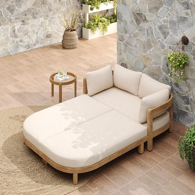 Christopher Knight Home Donovan Acacia Wood Outdoor Daybed - Image 4