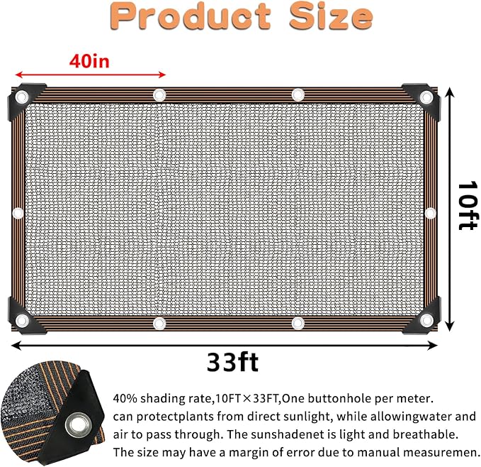 Shade Cloth for Plants Greenhouse, 40-50% Sunblock Shade Sails -for Outdoor - Image 2