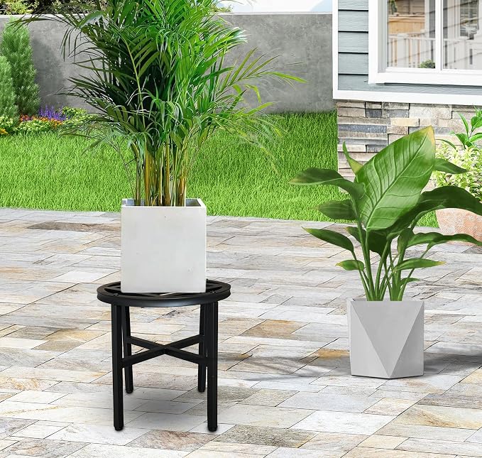 Plant Stand Indoor Outdoor, 13 Inch Tall Metal Plant Stands Riser, Heavy Duty - Image 7