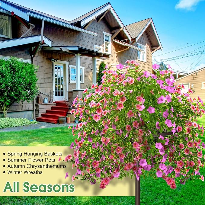 Tellingyou 2 Pack Adjustable Outdoor Flower Pot Stand, Metal Outdoor Plant - Image 5