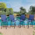 GarveeLife 4 Piece Outdoor Swivel Bar Chairs, Patio High Swivel Bar Stools by GarveeLife