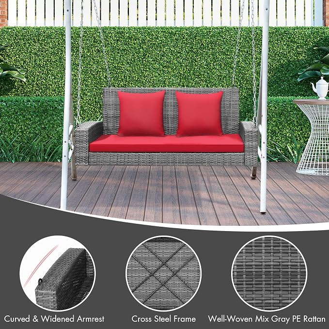 RELAX4LIFE 2-Person Porch Swing Bench - Image 4