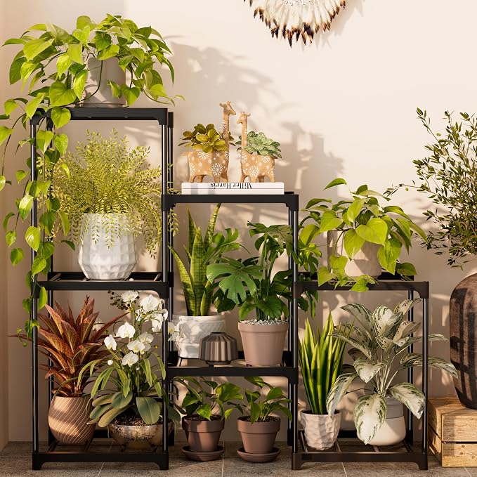 Plant Stand Indoor Plant Shelf Outdoor Metal Plant Rack - Image 8