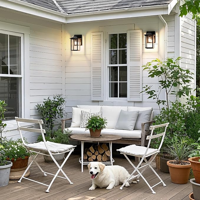 Outdoor Wall Lantern, Exterior Waterproof Wall Sconce Lighting Fixture - Image 7