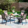 Sophia & William 5-Piece Outdoor Dining Set, 4 Comfortable Textilene Chairs and by SophiaWilliam