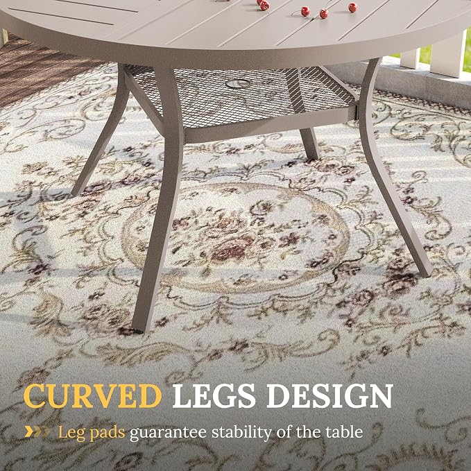 VICLLAX Round Patio Table with Adjustable Umbrella Hole - Image 6