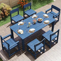 7 Piece Outdoor Dining Table Set HIPS Patio Dining Sets by JOCOEVOL