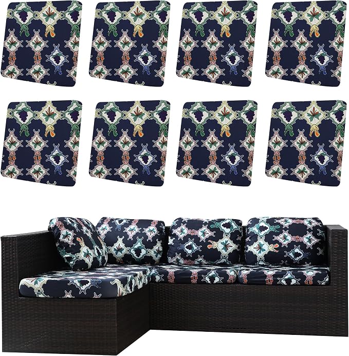 Outdoor Cushion Covers Set, Replacement by SUKAIKEQA