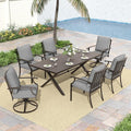 ALAULM 7-Piece Patio Dining Table and Chairs by ALAULM