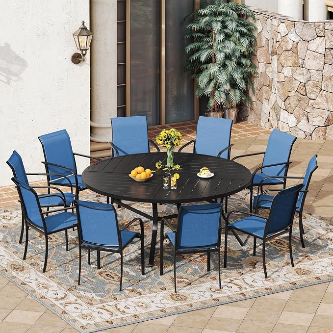 VICLLAX 11 Pieces Patio Outdoor Dining Set by HOME