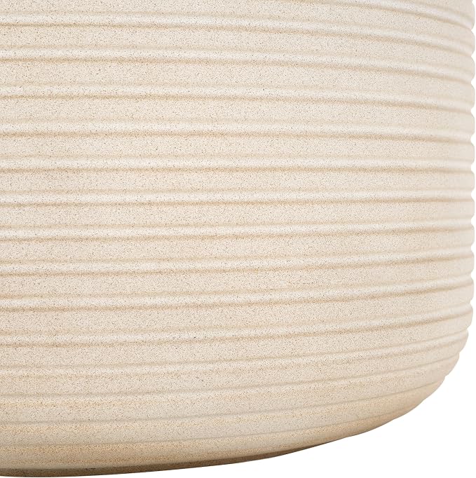 SAFAVIEH Outdoor Collection Nardo Beige Cement Ficonstone Planter Pot - Image 6