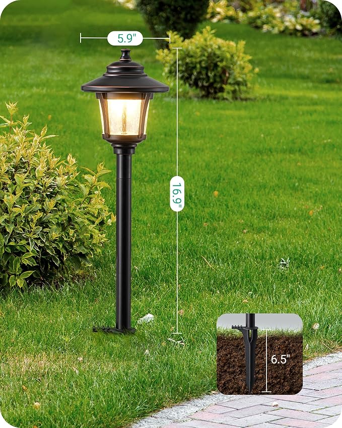 EDISHINE Low Voltage Landscape Lights, 12V 3W 120LM 3000K Seed Glass Outdoor - Image 7