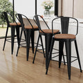 Aklaus Swivel Bar Stools 30 inch Metal Swivel Bar Height Barstools Set of 4 by AKLAUSHomeFurniture