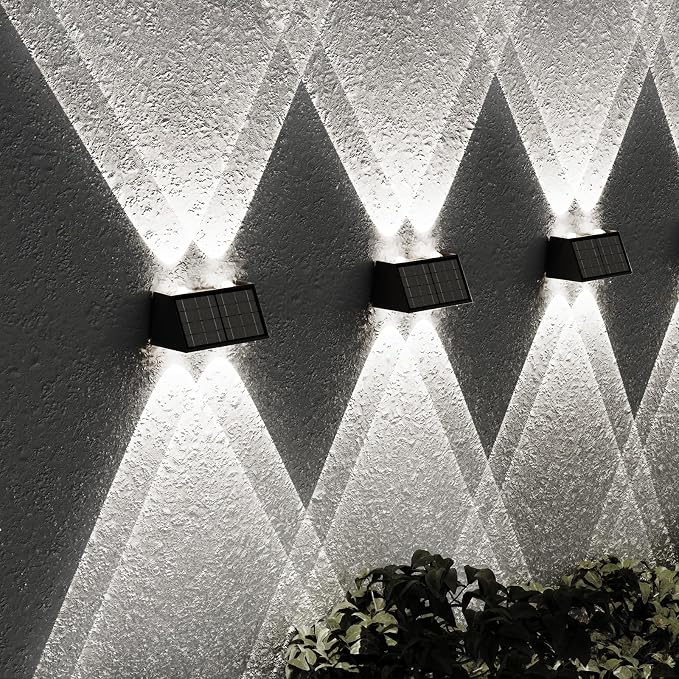 8-Pack Solar Fence Lights, Up & Down Lighting, 50LM/25LM 4 Modes, IP65 - Image 7