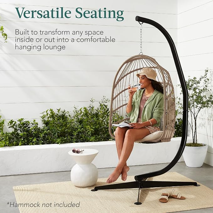 Best Choice Products Metal Hanging Hammock C-Stand - Image 7