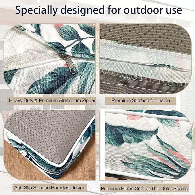 Outdoor Cushion Covers for Patio Furniture, Patio Cushion Covers Replacement - Image 3