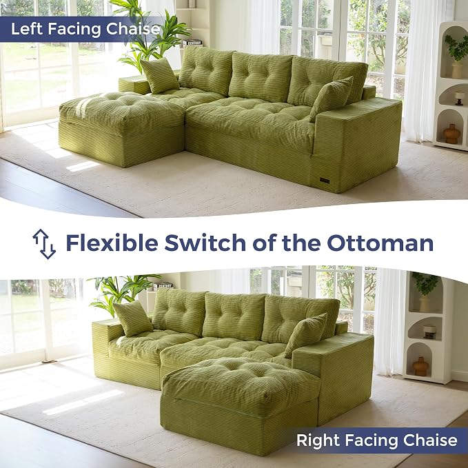 MAXYOYO 104" L Shaped Modular Sectional Sofa - Image 6