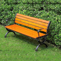 Outdoor Benches Cast Aluminum Preservative Wood 67IN Patio Garden Bench Perfect by Unknown