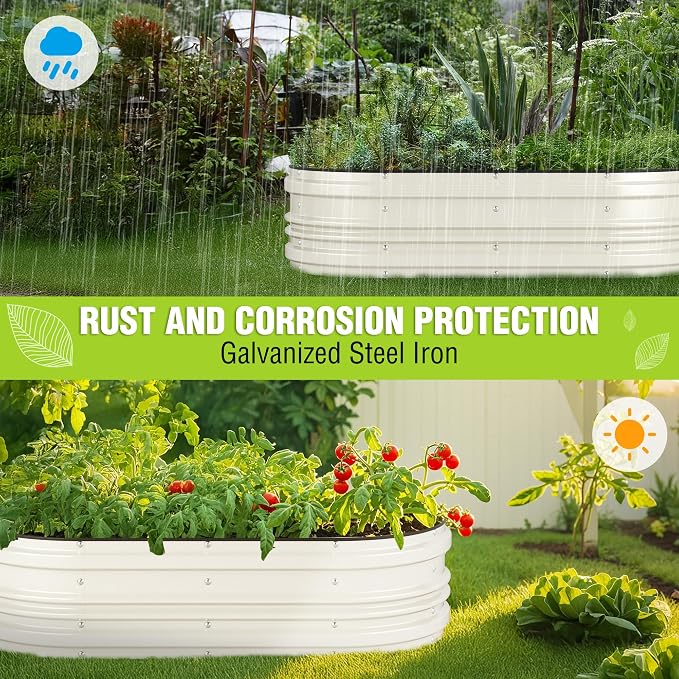 WORKPRO 4x2x1ft Galvanized Raised Garden Bed Set, Rust & Corrosion Protection - Image 4