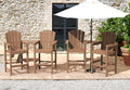 KINGYES Tall Adirondack Chair Set of 4, All Weather HDPE Embossed Balcony by KINGYES