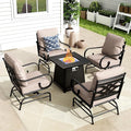 MFSTUDIO 5 Pieces Large Patio Sofa Conversation Set by MFSTUDIO
