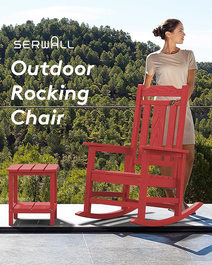 SERWALL HDPE Outdoor Rocking Chair - Image 4