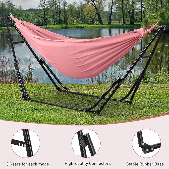 Ainfox Hammock with Foldable Stand, 2 in 1 Hammock and Swinging Chair with - Image 3