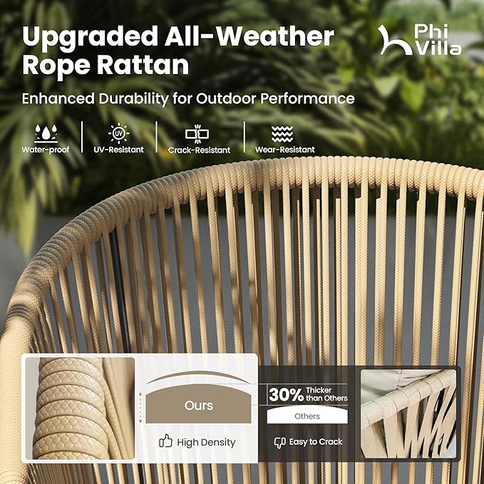 PHI VILLA 5 Pieces Outdoor Small Dining Set - Image 3