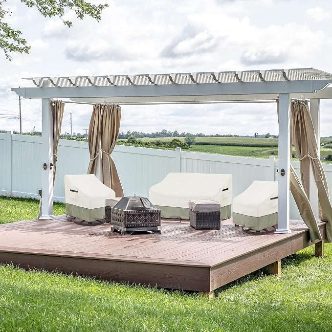 Patio 3-Seater Sofa Cover, Outdoor Couch Cover Fits up to 85W x 38D x 35H Inches - Image 7