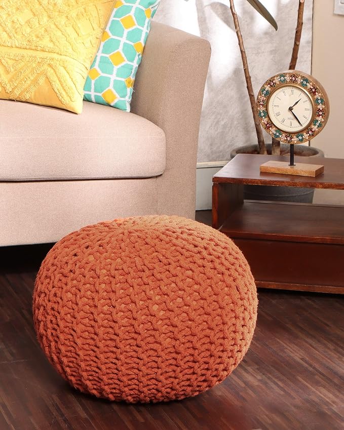 REDEARTH · Round Pouf Ottoman - Image 2