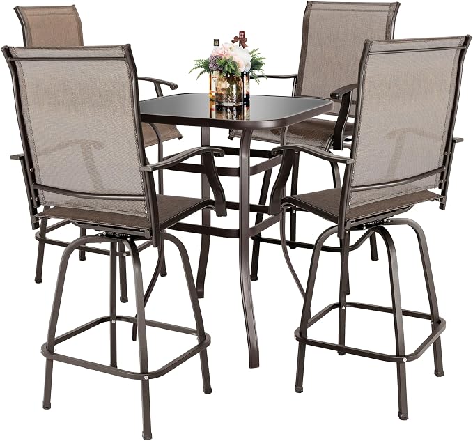 NUU GARDEN 5 Piece Patio Bar Set - Image 2
