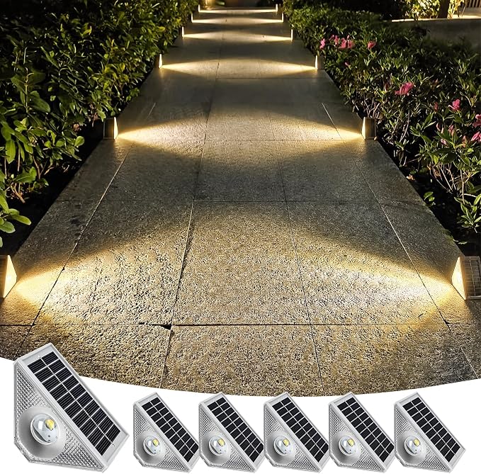 Solar Step Lights Outdoor Waterproof, 6 Pack Triangle LED Deck Lights, IP65 - Image 8