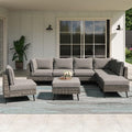 LAUSAINT HOME 8 Piece Outdoor Sectional Sofa PE Rattan Patio Conversation Sets by LAUSAINTHOME