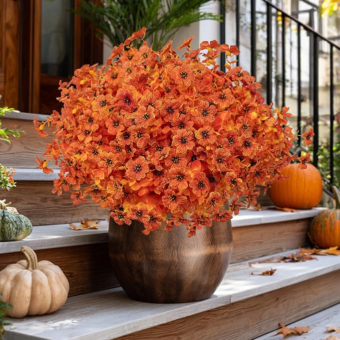 Artificial Fall Flowers Outdoor Fake Mums - Image 4