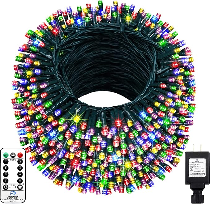 KNONEW 403FT 1000 LED Christmas Lights Outdoor String Lights 8 Modes & Timer - Image 8