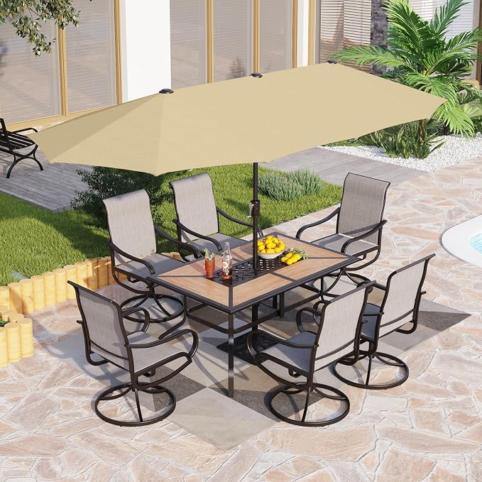 PHI VILLA Patio Dining Set by PHIVILLAThepioneerofcomfortablehouseholdsupplies